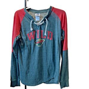 NHL Minnesota Wild Womens Long Sleeve Shirt Size Small